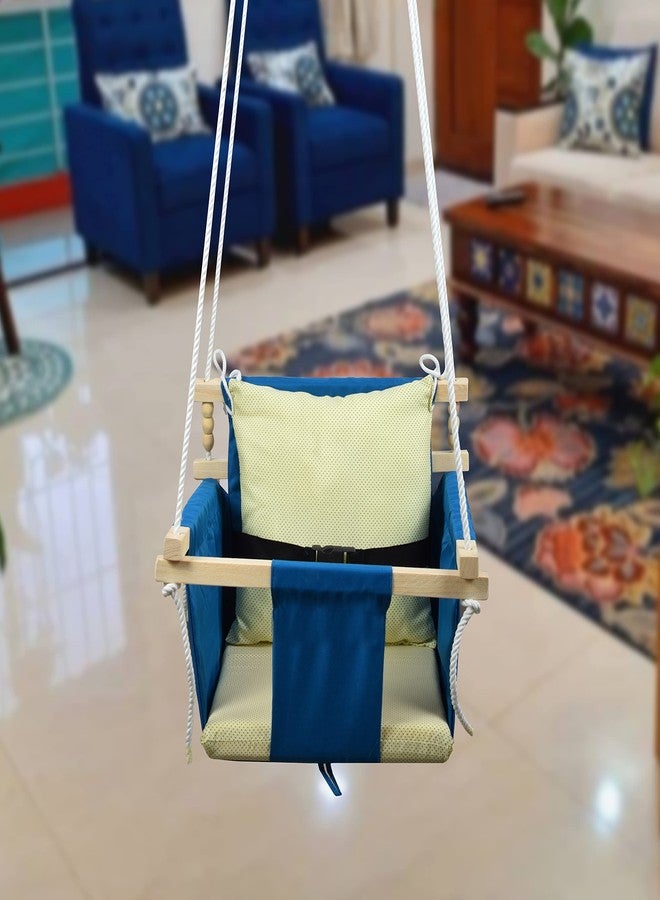 VIXERA Swing for Kids | Baby Swing Hanging Indoor Outdoor | Kids Swing | Jhula for Baby | Baby Garden Swing | Jhula for Kids | (6 Months to 3 Years) (Up to 25 kg) (D Blue) - Image 2